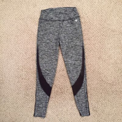 Hollister Leggings Womens Medium Gray Heather Cali Sport Sheer Black Panels